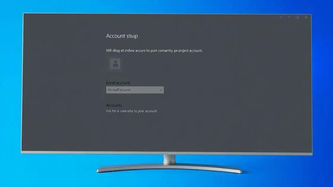 understanding Windows 11 account setup